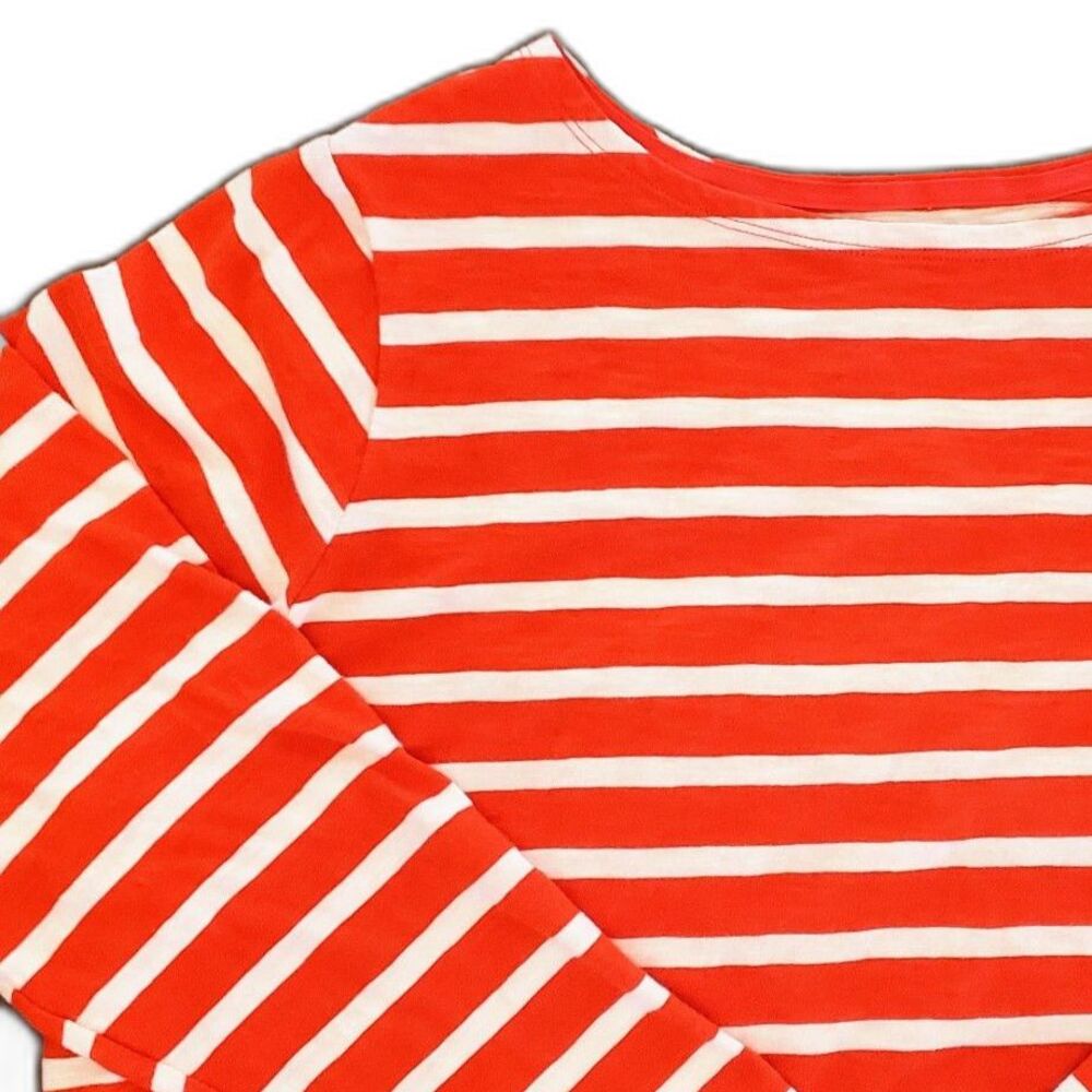Old Navy Women Long Sleeve Striped Tee Reddish Orange & White Size 3X - Picture 5 of 8
